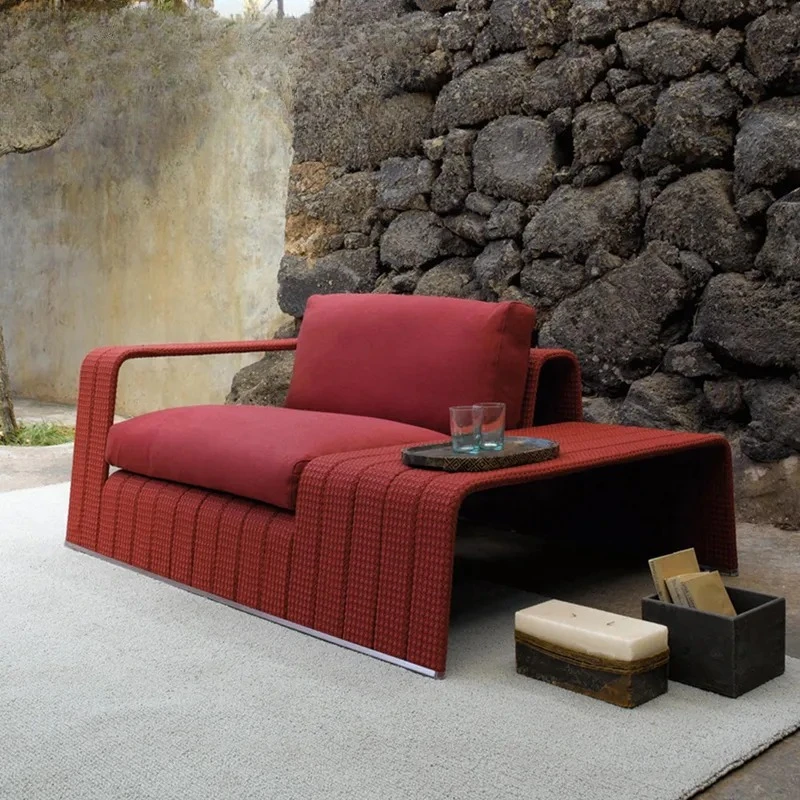 Outdoor rattan sofa set, Nordic style courtyard villa balcony, garden furniture