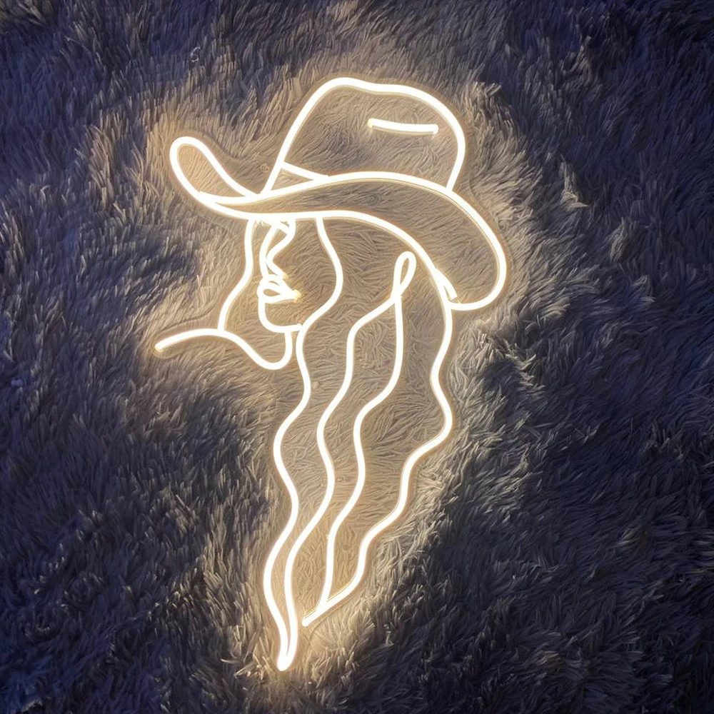 Cowgirl Neon Light Sign Custom Neon Sign LED Lamp for Bedroom Living Room Home Bar Party Birthday Neon Wall Decoration