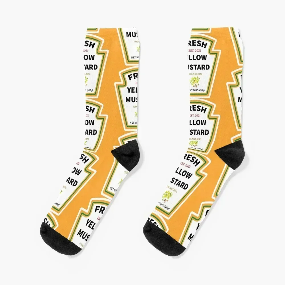 Fresh Yellow Mustard Halloween Costume Socks custom sports fashionable Men's Socks Woman Men's