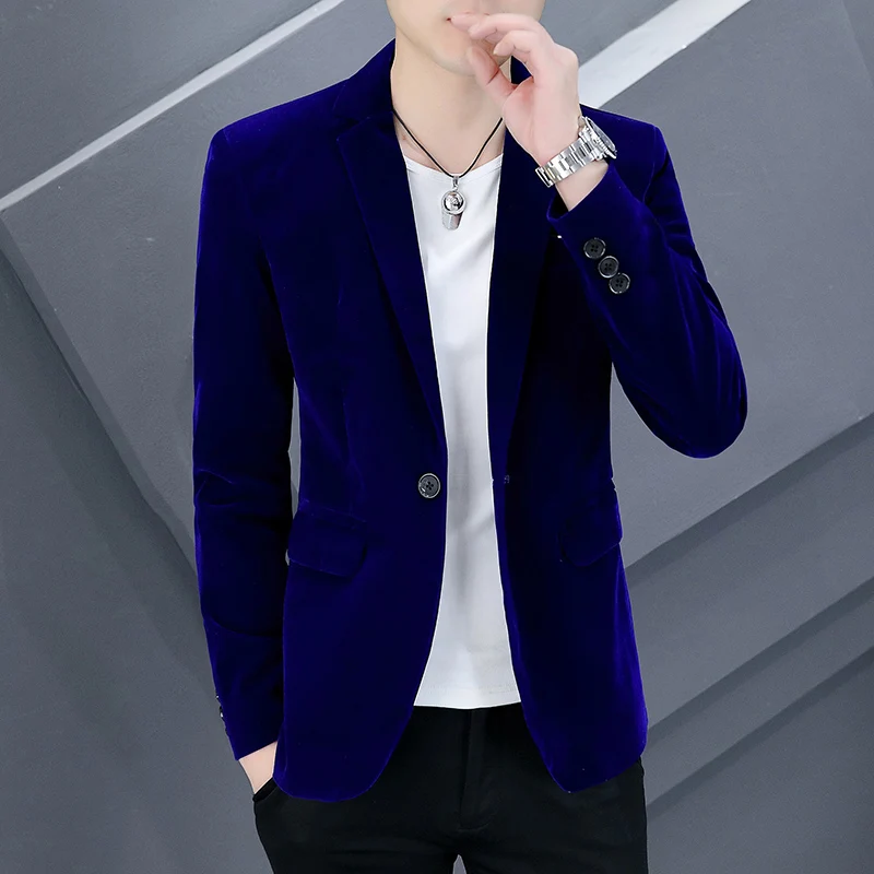 2024 Canary Suit Men\'s Velveteen Casual Small Suit British Style Business Single West Casual Clothes Trend Youth Handsome Shirt