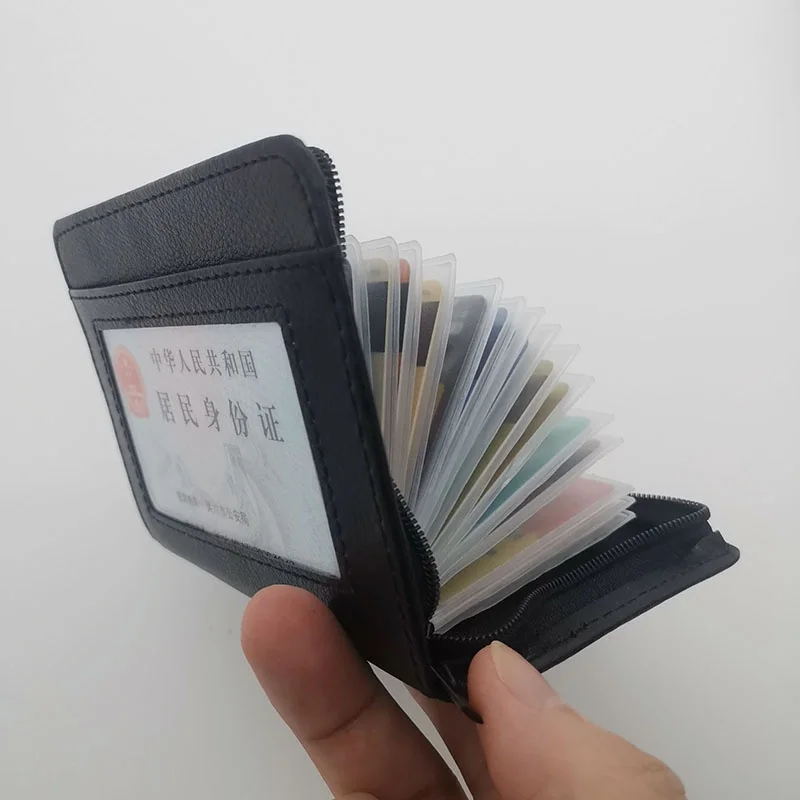 RFID Security Portable Credit Card Holders Black for Men & Women