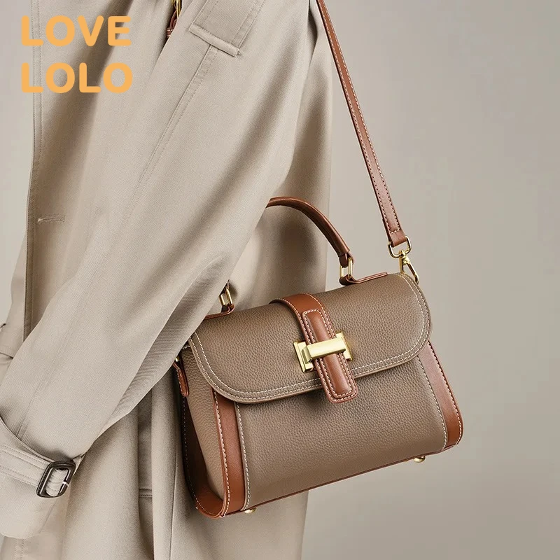 

Luxury handbags female crossbody bags small square shoulder bag mom women bags new fashion 2026 genuine cowhide leather satchel