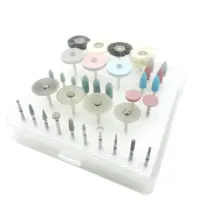 35 unids/set laboratorio Dental pulido HP Kit cerámica porcelana herramienta de dentista fresas de diamante Material de cepillo