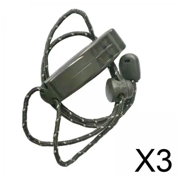 

3x Rope Whistle, Loud Whistle, Quick Hang Lightweight Keychain Whistle, Sports Whistle for Training, Outdoor, Teacher Referee