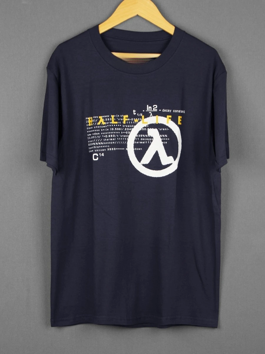 Half-Life CS Game Short-sleeved Code Logo Round-neck Casual Pure Cotton T-Shirt for Men and Women As Base Layer