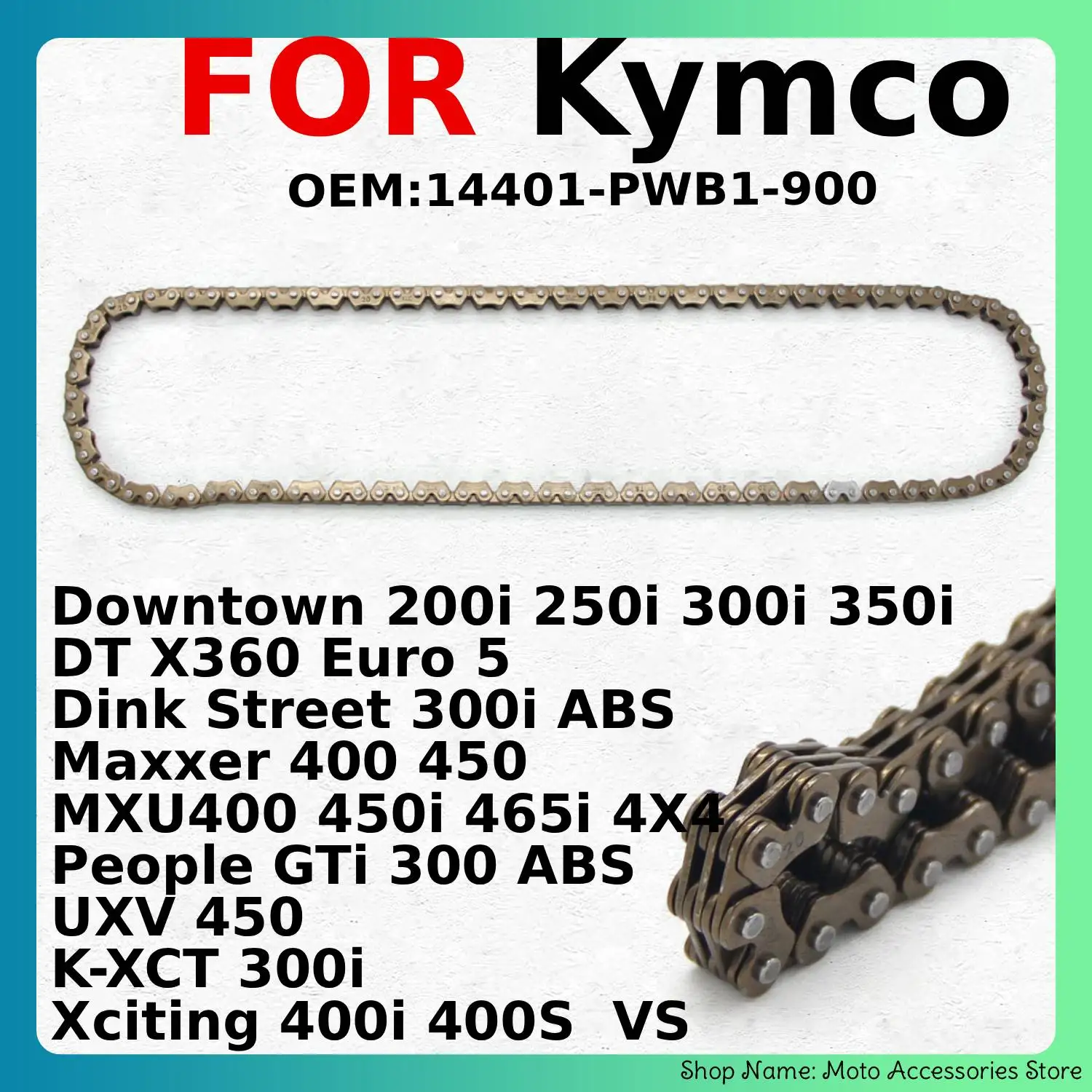 Motorcycle Timing Chain Engine Chain For Kymco Downtown 200i 300i 350i Dink Street Maxxer 400 450 MXU400 People GTi Xciting 4X4