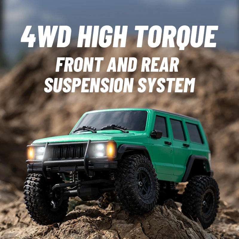 2.4G 4WD Off-road Car Simulation Remote Control Climbing Car with Lights High Speed RC Racing Off Road Vehicle Kids Toy Boy Gift