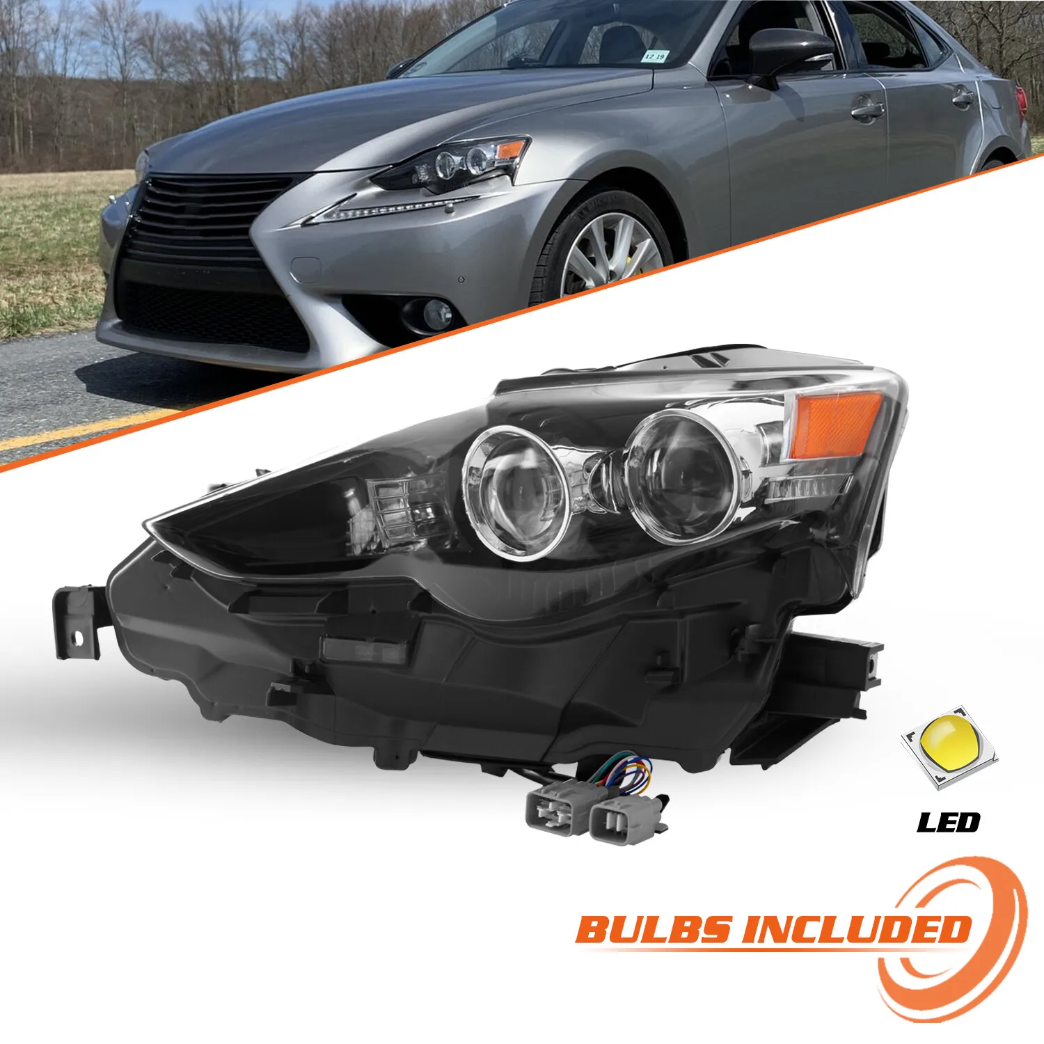 

For 2014-2016 Lexus IS250 IS200T IS300 IS350 LED Headlight Left Driver Side Lamp