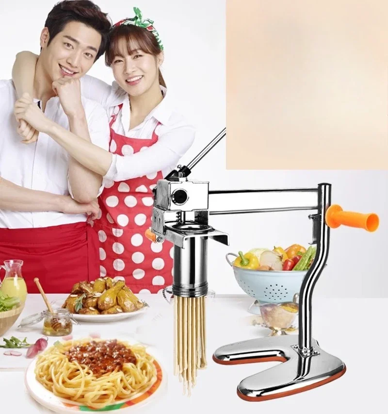 Manual Stainless Steel Noodle Pressing Machine Portable Two-axis Moodle Making Machine Household