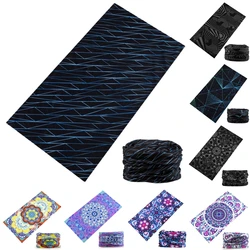 Bandanas For Men and Women With Beautiful Flower Stripes Design Magic Seamless Headband Bicycle Mask Fmale Male Neck Scarf