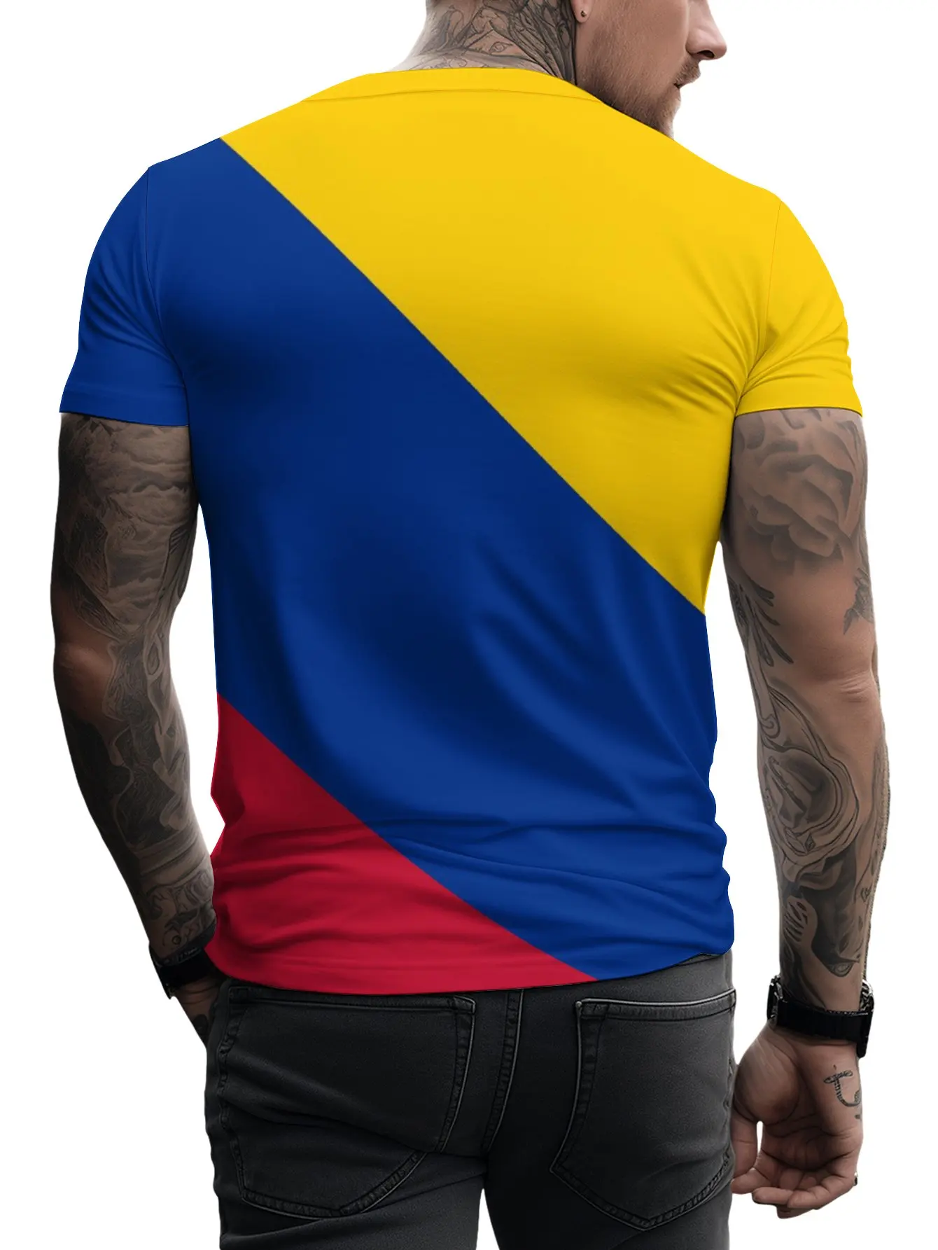 Colombia Men's T-shirt Fans Flag Football Soccer Jerseys Oversized tops Sports Night Run Hiking Camping Speed Dry Fitness Casual