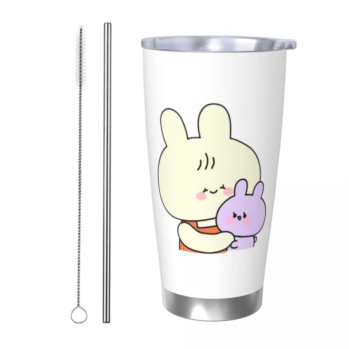 Asamimichaan Cute Asamimi 20oz Stainless Steel Insulated Thermal Coffee Car Cup Cold Hot Mugs Vacuum Flask