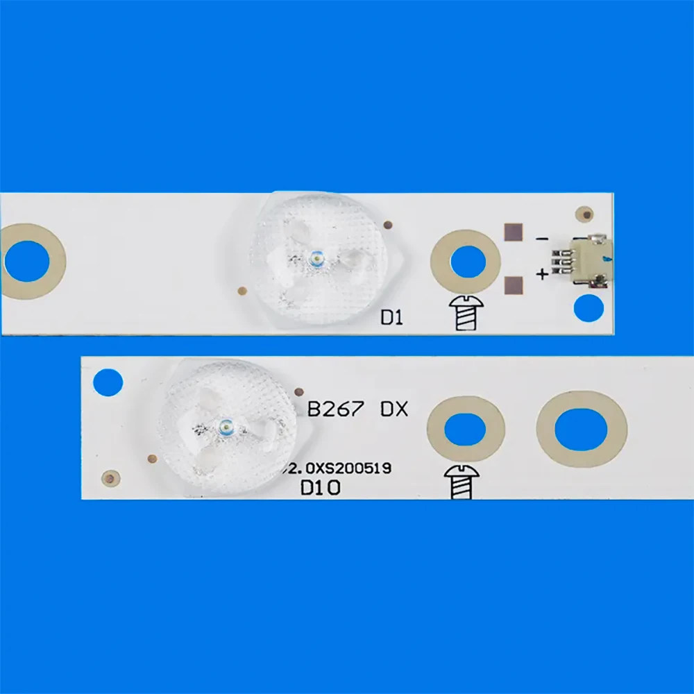 MAKAZHZZRM Striscia LED Retroilluminazione Per TV – Set Da 2 Pezzi, 804mm, 11 LED Per Striscia, 6V, Compatibile Con 43S421/43S423/43S325/43S6500FS