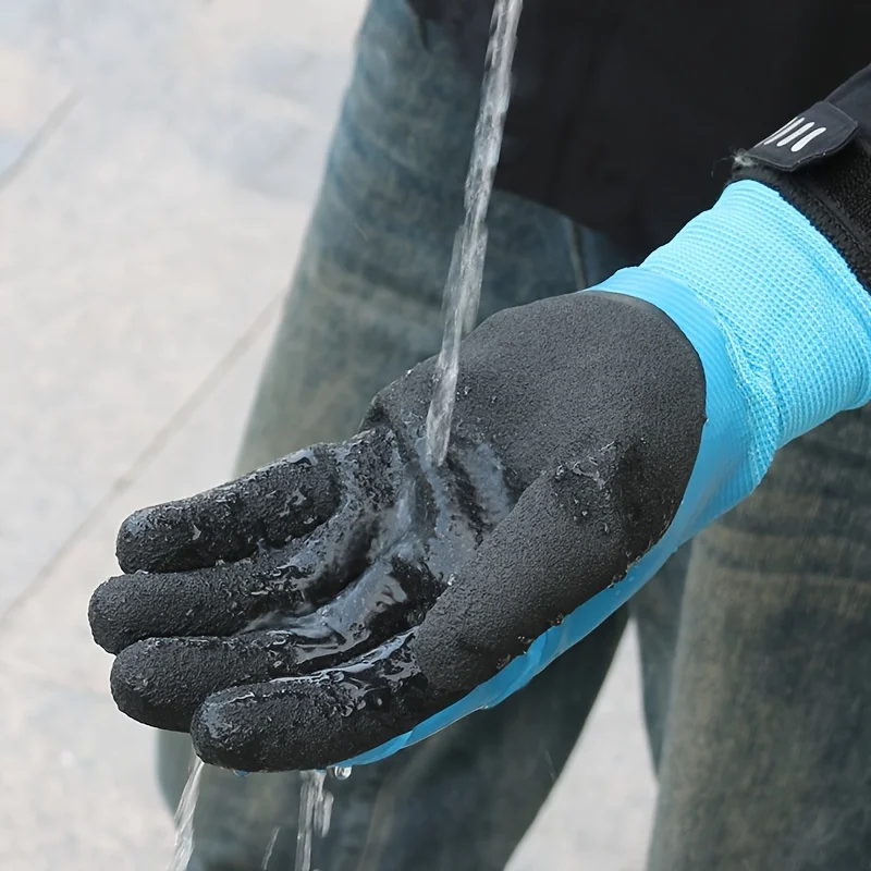 1 pair of men's cold and waterproof winter work gloves, warm and durable mechanical gloves, suitable for cold weather view 6