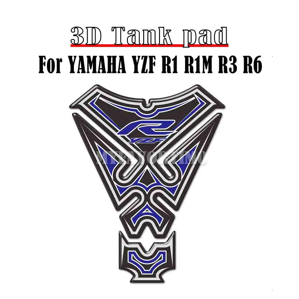 For YAMAHA YZF R1 R1M R3 R6 YZF-R3 YZF-R1 YZF-R6 Motorcycle Tank Pad Sticker Decoration Decal Emblem  ﻿