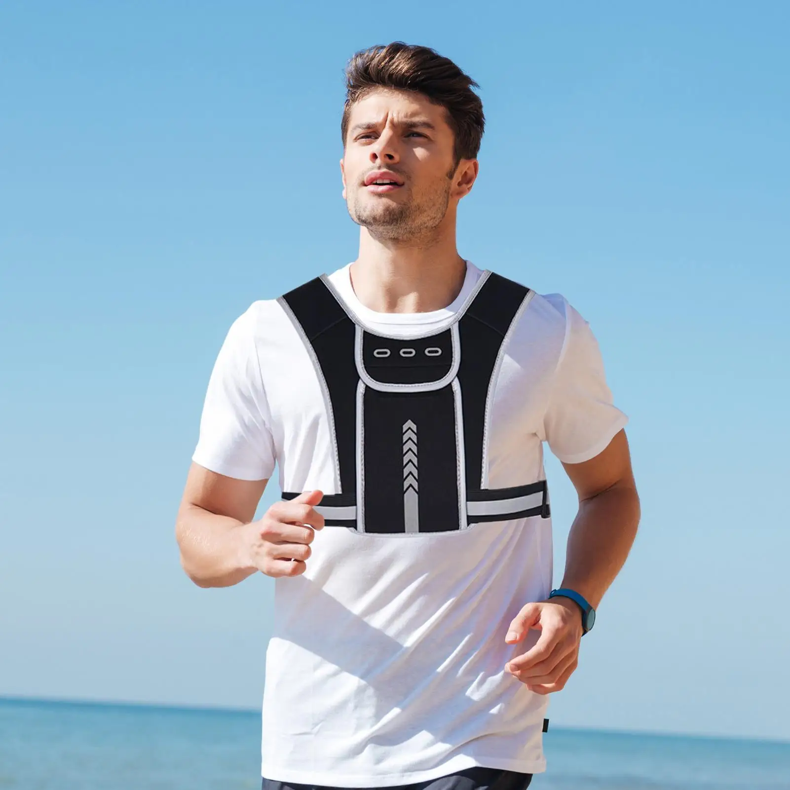 

new Reflective Running Backpack Lightweight Sport Running Vest Mobile Phone Cards Bag For Jogging Fitness Male Female Vest