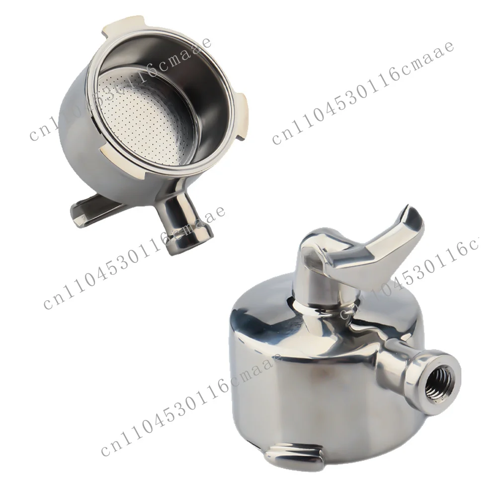 304 stainless steel 51mm double spout coffee head mahogany handle 51mm spout espresso