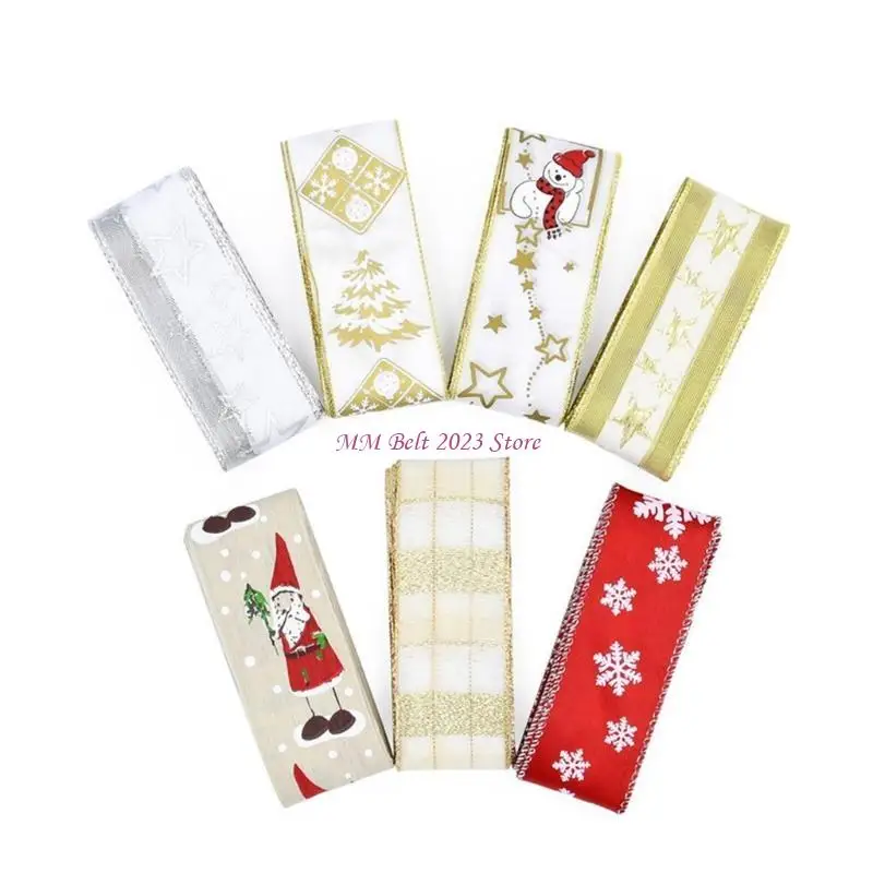 49ME DIY Kerstdecoratie Dubbel Bedraad Randlint Grosgrain Lint Voor Ambachtelijke Benodigdheden Naaiaccessoires