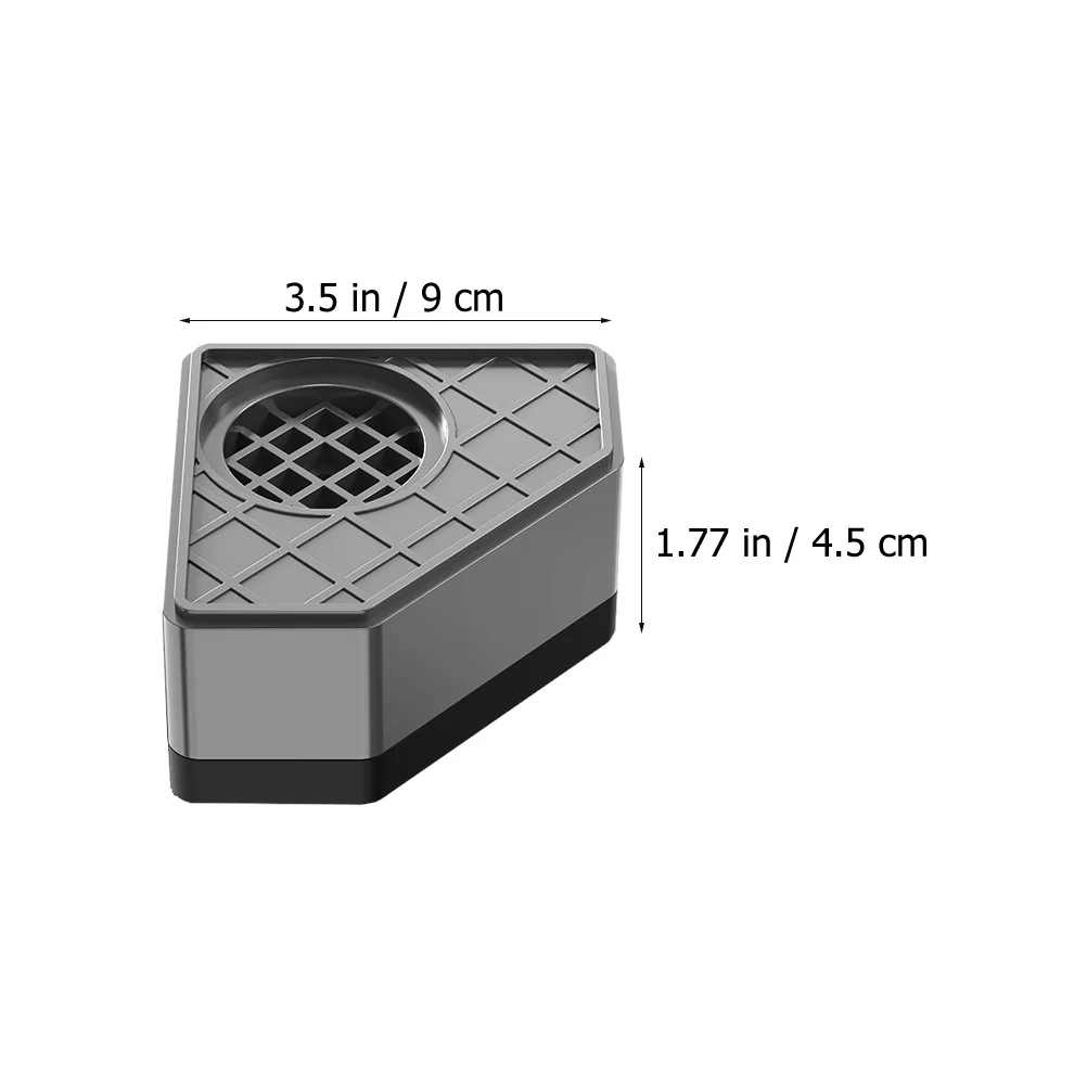 Tapetes para pés de máquina de lavar, 4 unidades, reforçados, absorventes de choque, almofadas para controle de vibração e segurança no chão, cinza