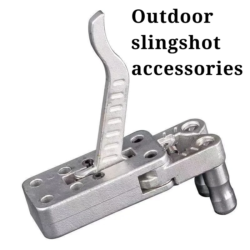 Acessórios de estilingue ao ar livre de aço inoxidável dispositivo de abertura e fechamento de retorno automático braçadeira de ovo de ligação de dois eixos