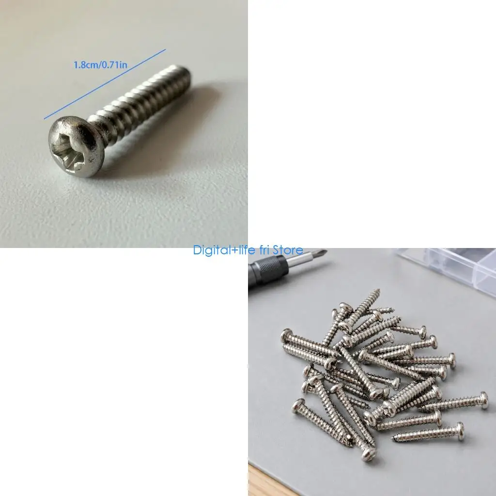 E06D Plus-Head Replacement Screws for SCPH-102 Housing, Metal Fasteners for Gaming System Shell Service, Case Repair, and