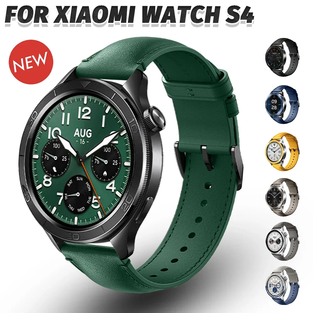 

22MM Leather Sports Strap for Xiaomi Watch S4/S4 Sport/S3 Soft Bracelet for Xiaomi Watch Series S2/S1 Pro Color Band Accessories