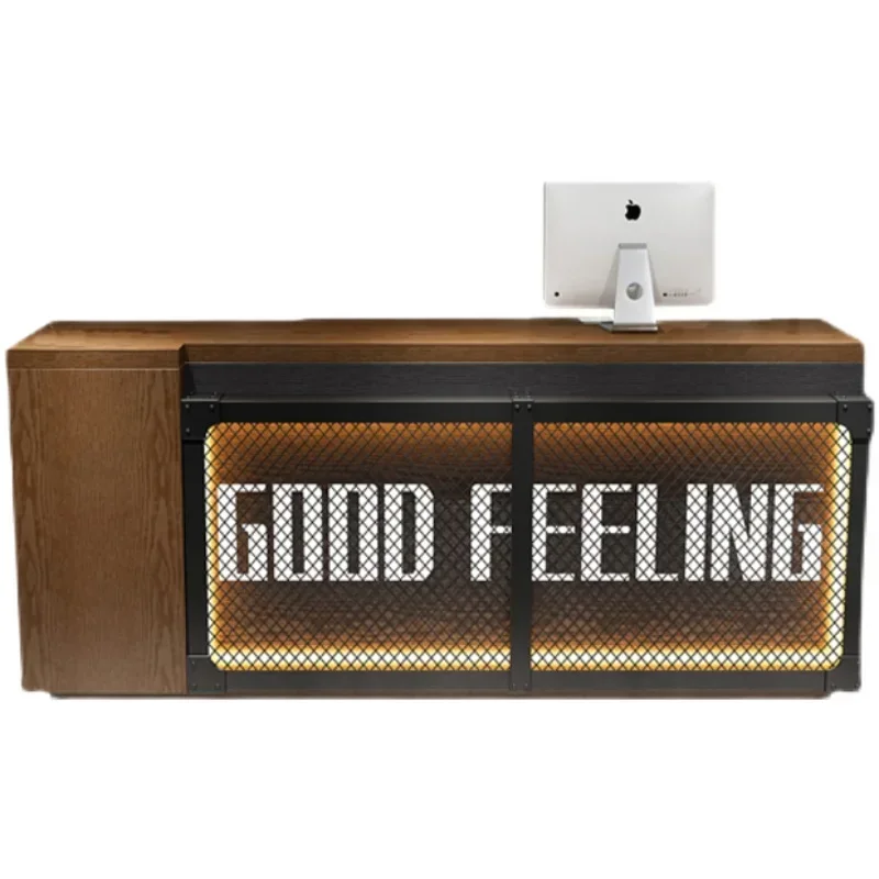 

American Vintage Style Reception Desks Nordic Originality Design Outfit Shop Shop Counter Fashion Salon Furniture 접수카운터 FYRD