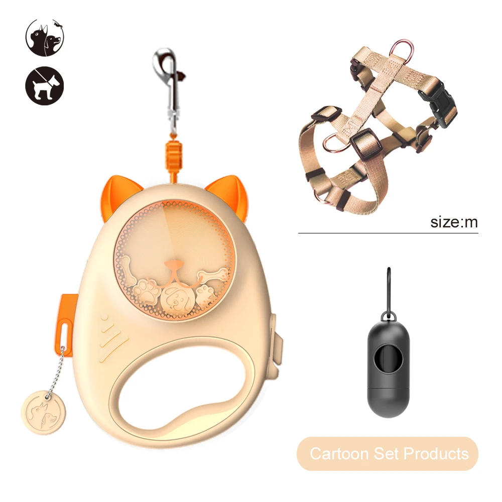 STLFMOQ, 1 pieza, precio de fábrica, superventas, lujo, personalizado, arnés para perros, correa, juego de bolsa de caca de plomo