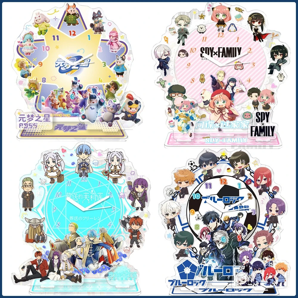 

Creative Cartoon Anime Peripheral Acrylic Clock Ornament Unique Design Exquisite Model Toys Desktop Decoration Boys Girls Gifts