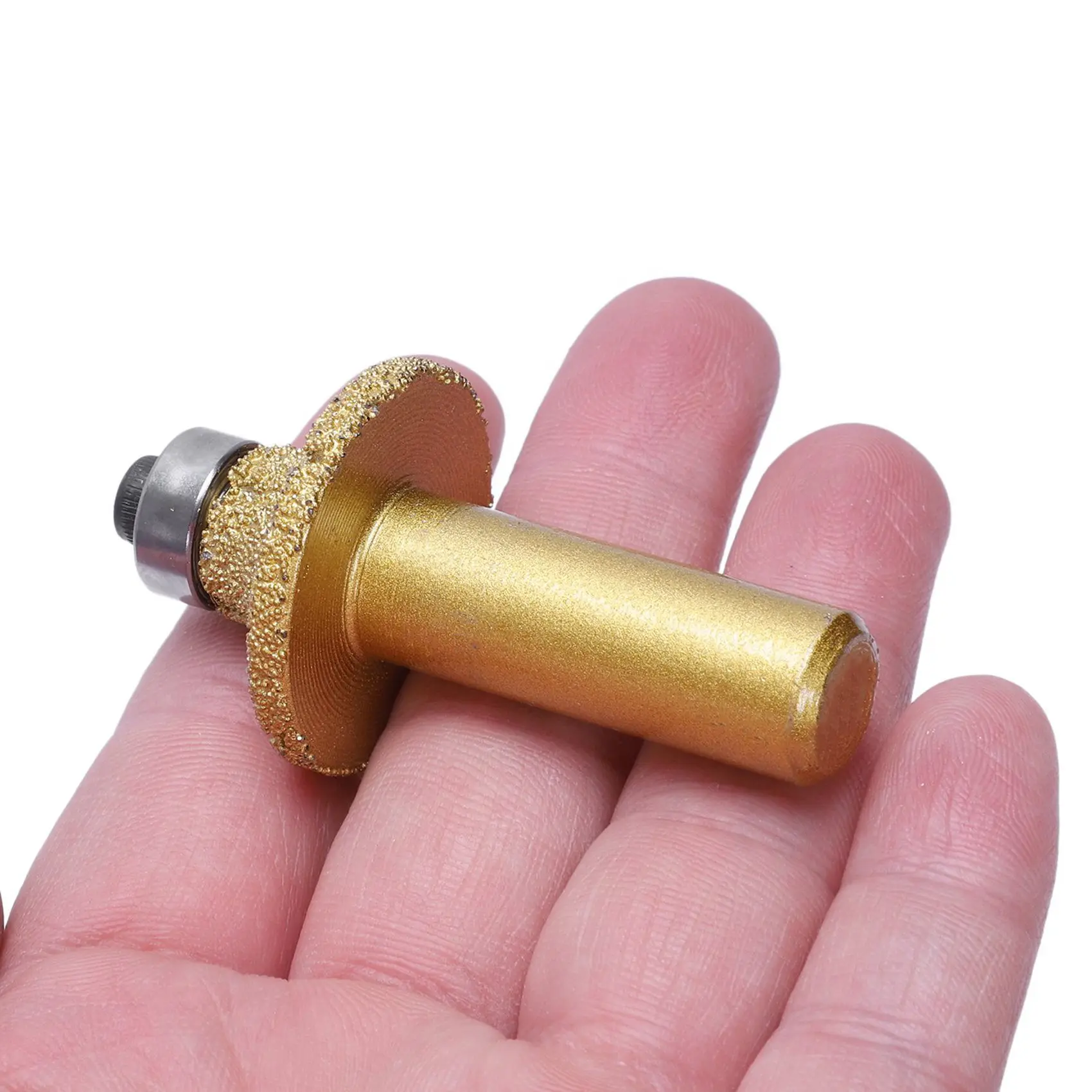B84B-3X Marble 31Mm Dia Bullnose Diamond Profile Wheel Router Bit Gold Tone