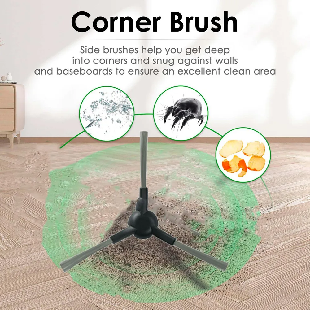 A nova escova lateral de 12 peças para substituição de peças de aspirador de pó robô P20 Pro