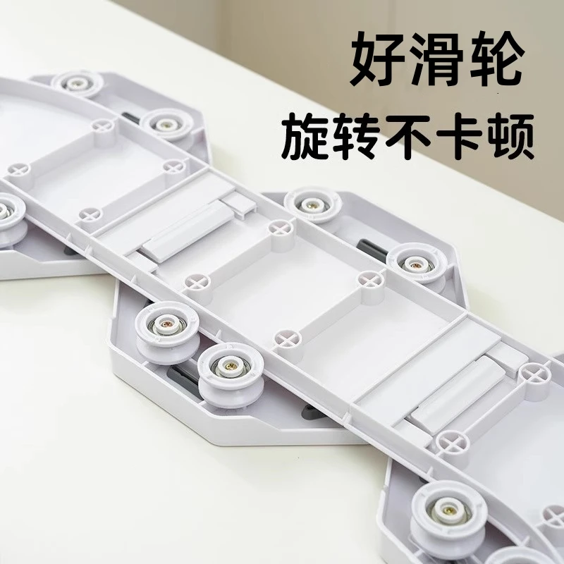 Long table rotating plate Household special manual dish suitable for long dining table Portable tray Long table rotating dish