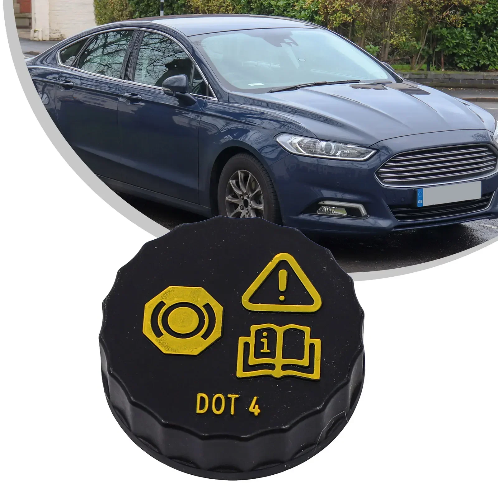 

1pc Car Brake Fluid Reservoir Cap Tank Cover 6M512162AA For Ford Focus MK2 MK3 2005-2014 Auto Brake Fluid Reservoir Cover Cap
