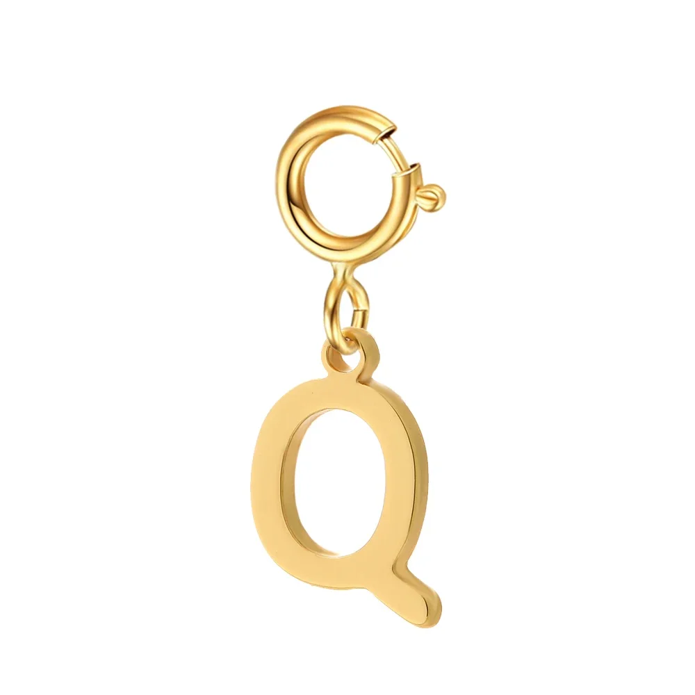 Initial Letter Buckle Hook Diy Accessories For Earring Necklace Bracelet Fashion Keychain Women Gold Plated Jewelry Women Y2k