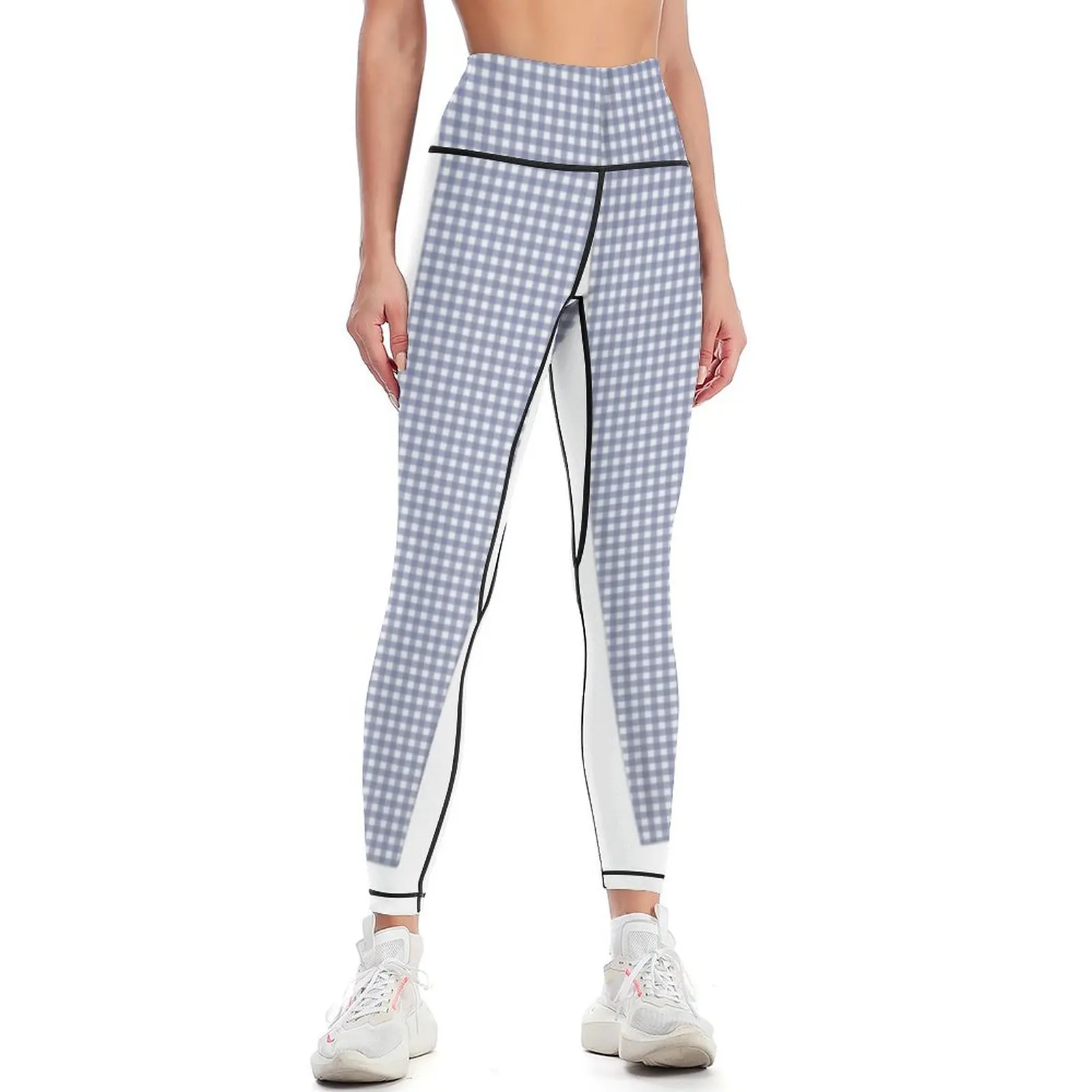 lavender purple gingham patterned Leggings Sweatpants Golf wear Women's sports pants Womens Leggings