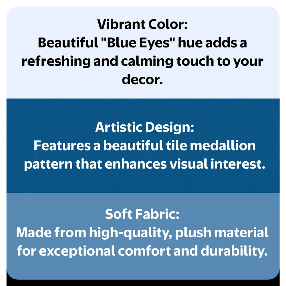 وسادة رمي مزخرفة من القطيفة مريحة للمنزل، إغلاق بسحاب، تصميم مرن، تصميم أنيق للاستخدام الداخلي، ميدالية عيون زرقاء #3