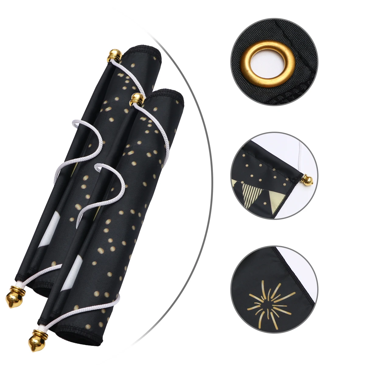 

1 Pair Black Gold AntiWrinkle 30th Birthday Door Curtain Decorative Banner For Party Supplies Diy Decoration