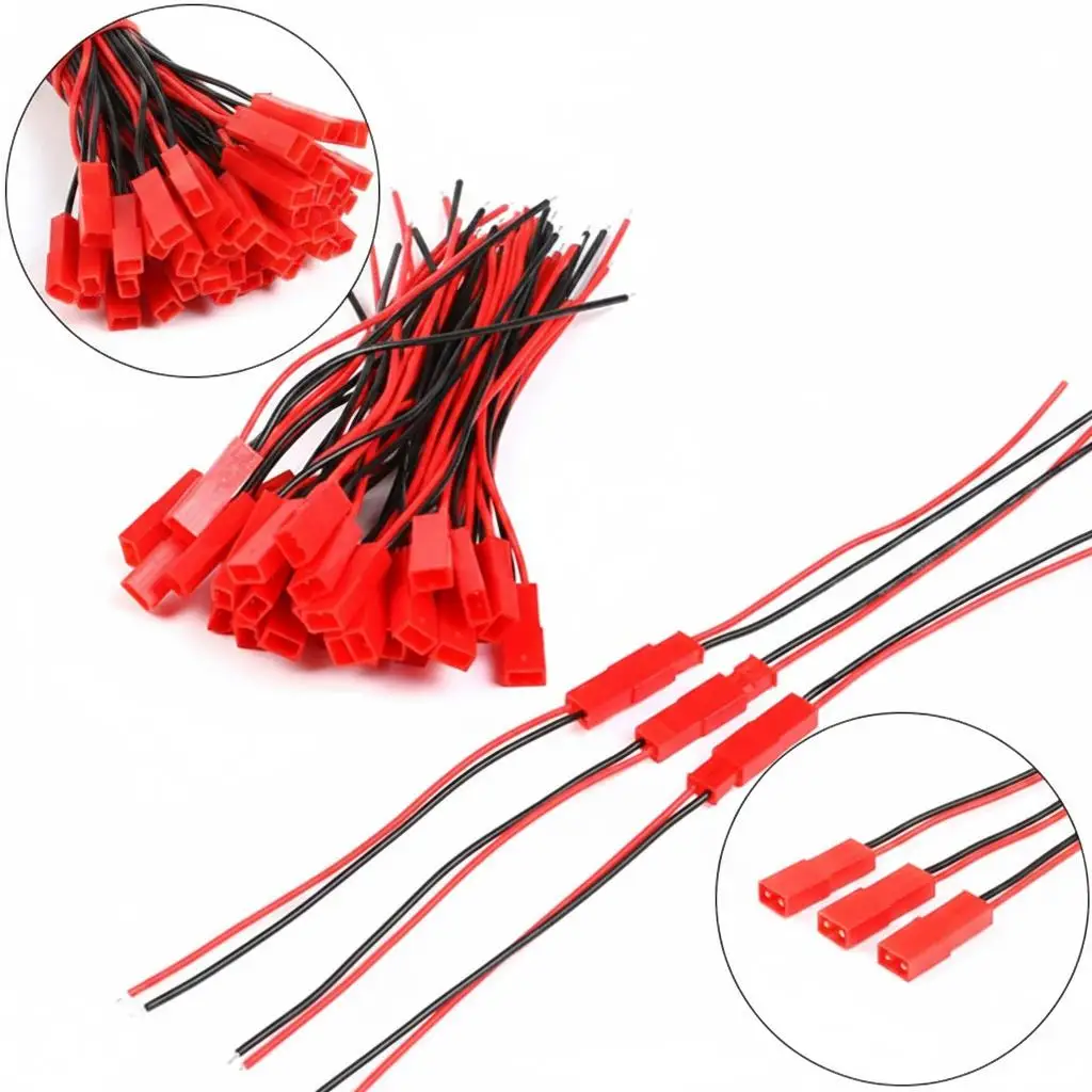 10pairs JST Plug Cable Male and Female Connector DIY 2 Pin Connectors Terminals for Electronic Wiring Projects Universal Wiring