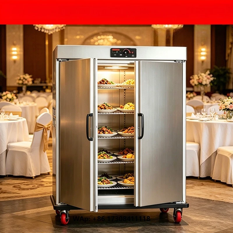 22 Layers Commercial Holding Cabinet Food Warmer Stainless Steel Mobile Food Warmer Cart Electric Food Warmer Cabinet in Canteen