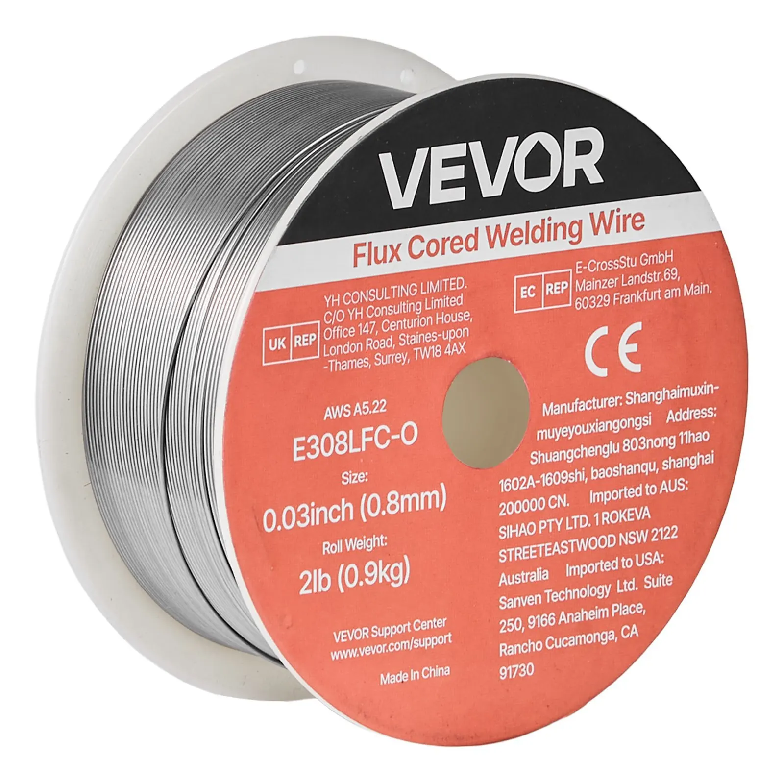 

Сварочная проволока Flux Core MIG, E308LFC-O, 0,03 дюйма, 2 фунта, безгазовая, из нержавеющей стали, с низким уровнем разбрызгивания, для сварки во всех положениях