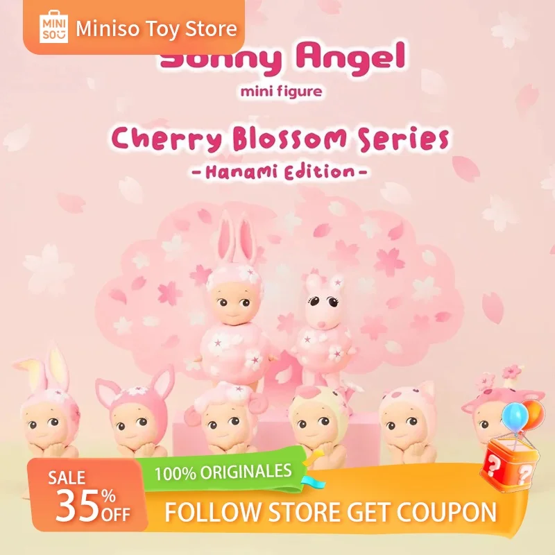 

Sonny Angel Mini Figure Limited Cherry Blossom Series Hanami Edition Blind Box Cute Desktop Decoration Creative Gift for Fans