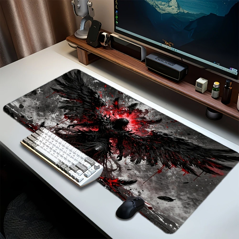 Tapis de souris imprimé Dark Fallen Angel - le cadeau ultime pour les amateurs de style gothique alfombrillas para escritorio tapis de souris