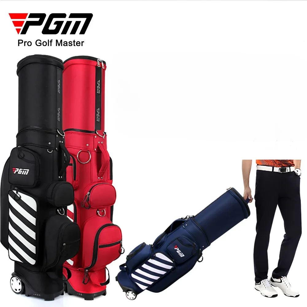 PGM Standard Golf Bag Nylon Multi-functional Consignment Air Bag with Tug Lock Hard Shell Ball Bag Cap Rain Cover QB041