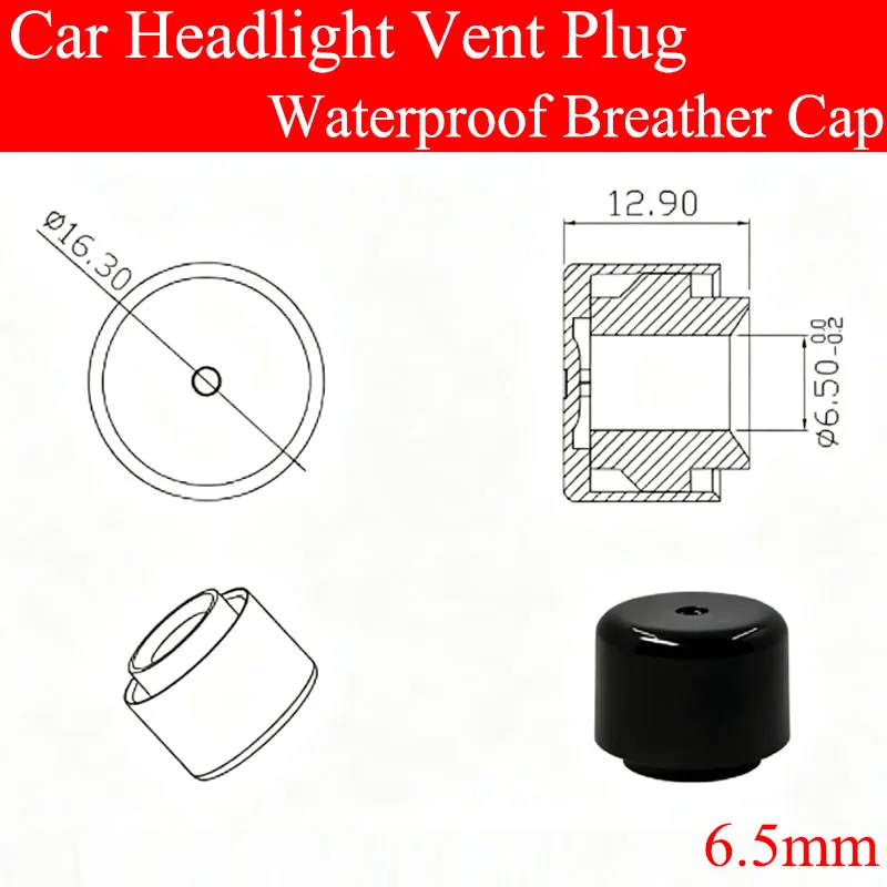 Push-in Car Headlight Vent Plug Waterproof Breather Cap Anti-Fog Snap On Lamp Air Vent Valve For Auto LED Headlamp Fog Light