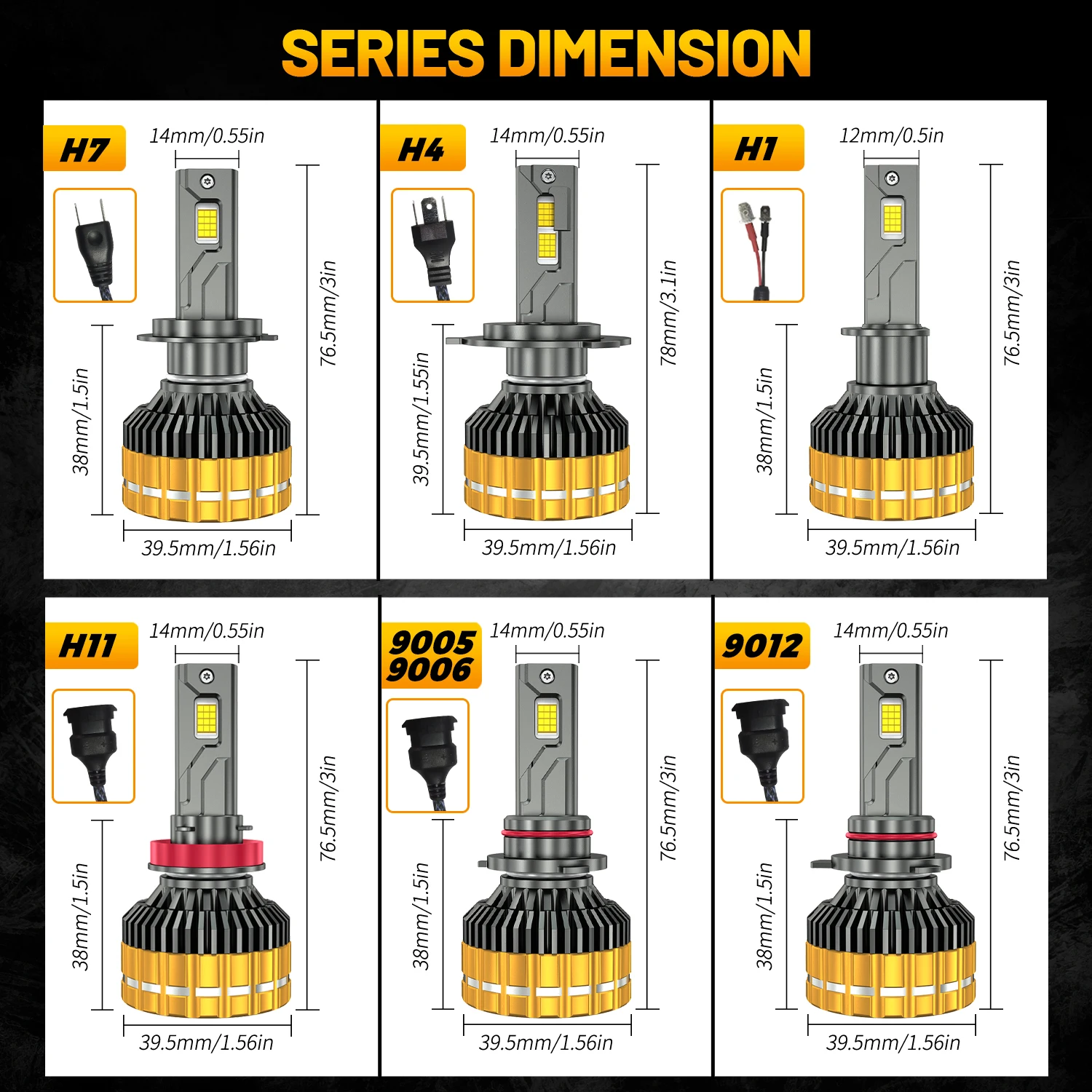 H7 H4 LED Headlight 2000000LM 2000W Adjustable Headlamp H8 H9 H11 H1 HB3 9005 HB4 9006 9012 LED Car lights 6000K Auto Bulbs