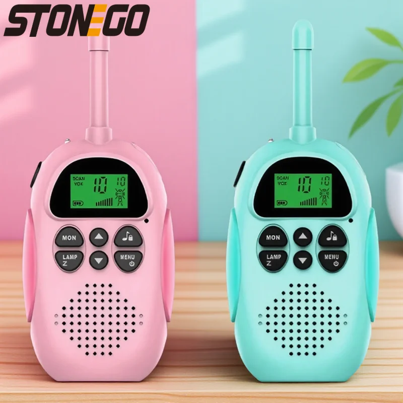 วิทยุสื่อสารเด็กแบบชาร์จได้ 22 ช่องสัญญาณ ระยะไกล 3 กม. ของเล่นวิทยุสื่อสารสองทาง ของขวัญสำหรับเด็ก