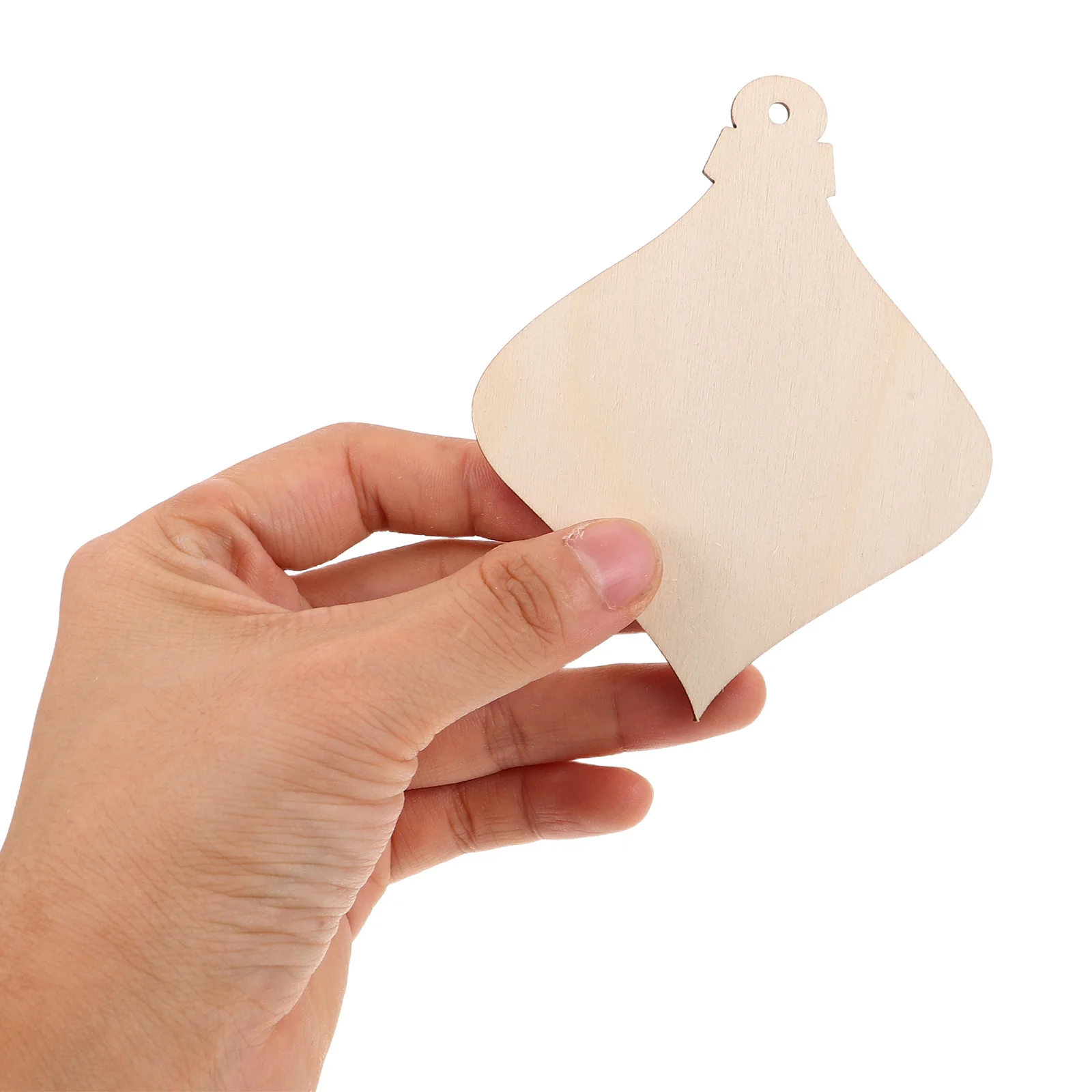 

20Pcs Light Bulb Wood Cutouts Unfinished Wooden Slices Pre Drilled Hanging Decorations for DIY Painting Christmas Wedding Party