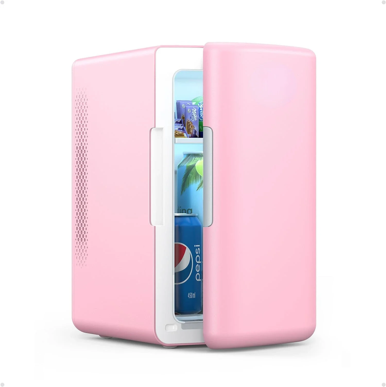 

Tiny, Portable Mini Fridge 2.0 Gen - 6 Liter/8 Cans Beauty Makeup Skincare Fridge Cooling and Heating System 110V AC/ 12V DC - C