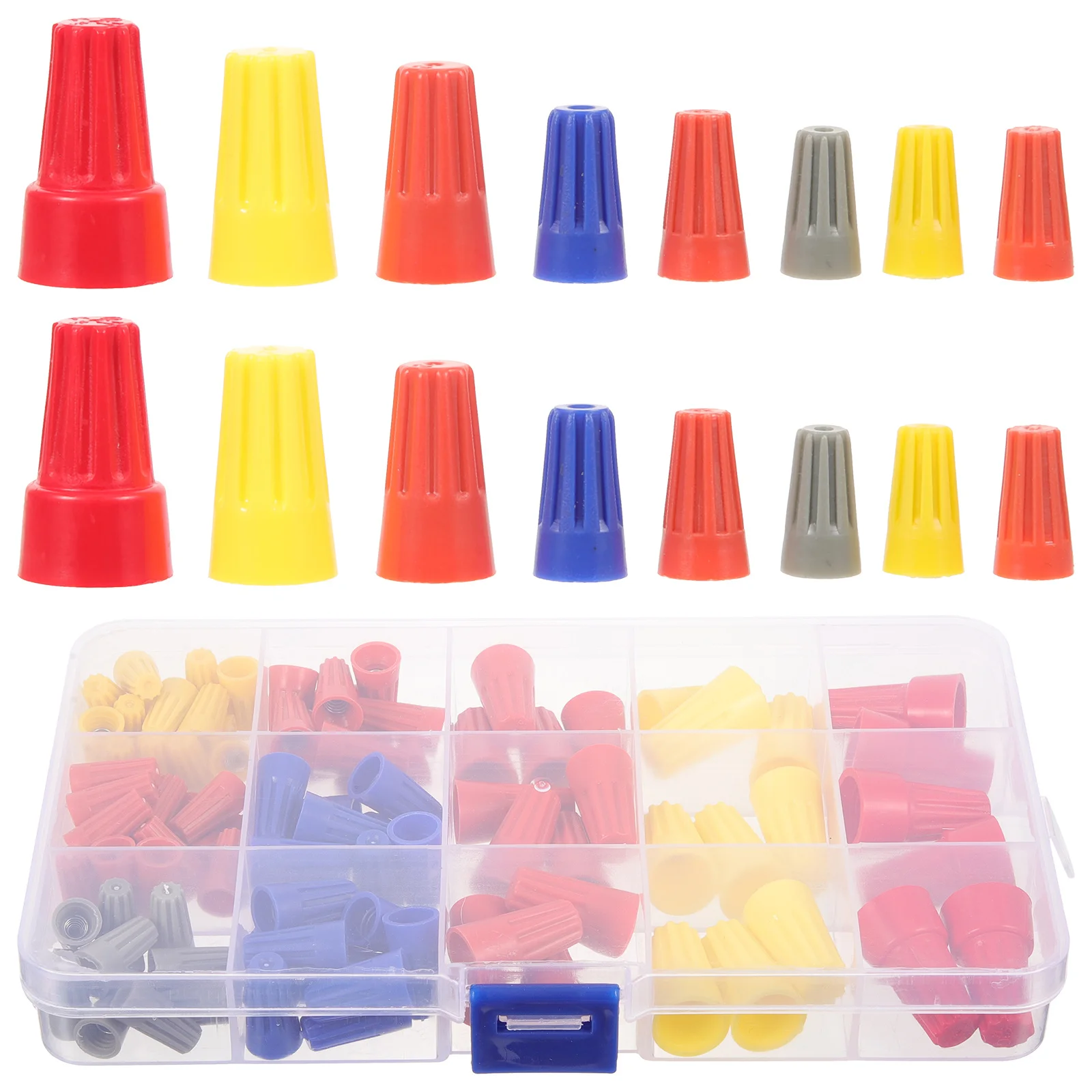 

102Pcs Threaded Electrical Connector Spring Insert Nut Wire Caps for Hvac Automotive Marine Wiring Electrical Wire