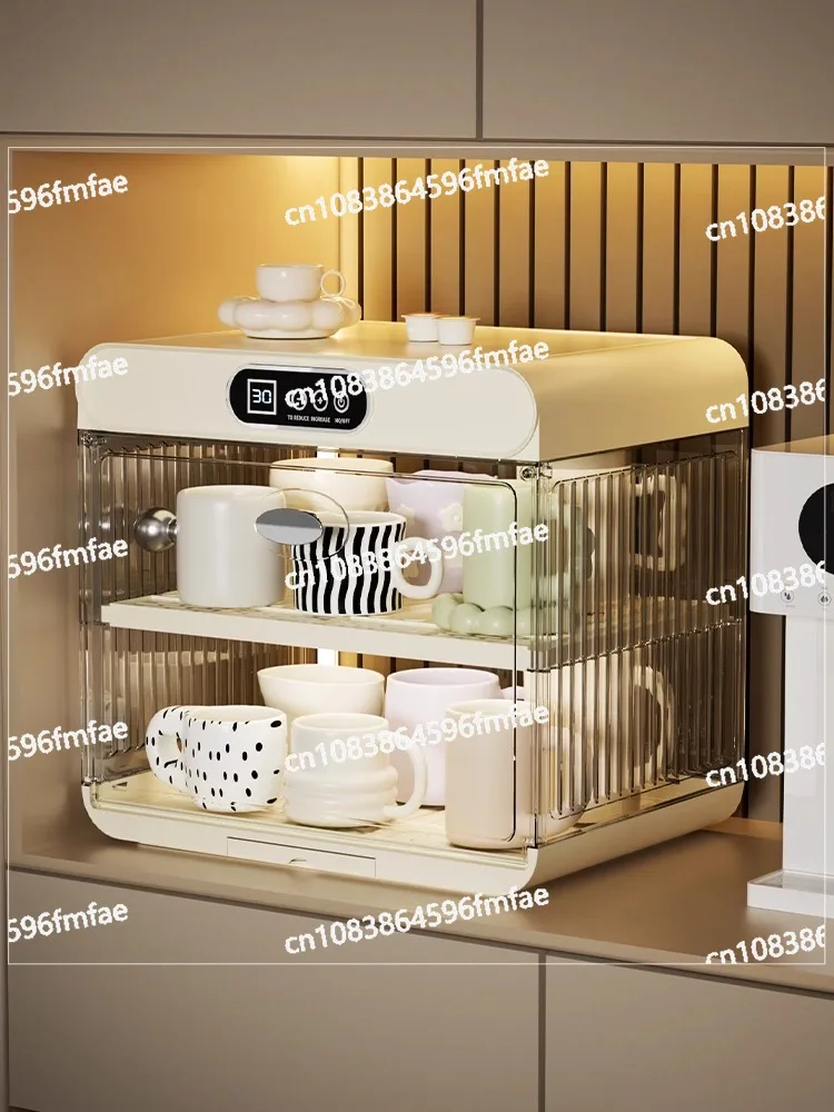 Water Cup Disinfection Cupboard Household Small Cup Holder Drain Drying Coffee Glass Cup Rack Tea Set Storage